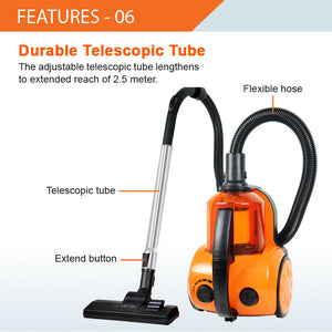 HETCH Cyclone Strong Suction 30000pa Cyclonic Vacuum Cleaner Hepa Filter (1600W) CVC-1408-HC
