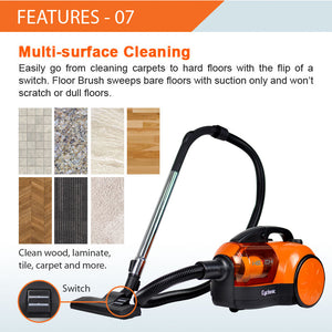 HETCH Cyclone Strong Suction 30000pa Cyclonic Vacuum Cleaner Hepa Filter (1600W) CVC-1408-HC