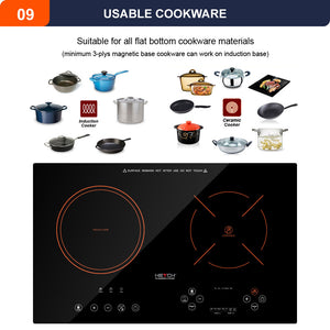 Hetch 2-In-1 Induction + Ceramic Cooker (3000W) IFC-1706-HC