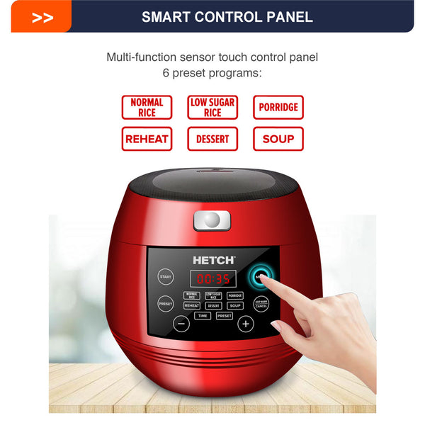 HETCH Low Sugar Smart Rice Cooker (3L) MTC-1727-HC